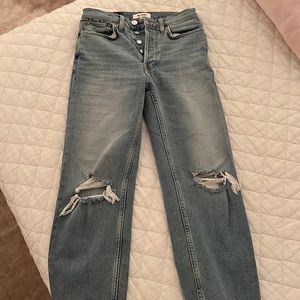 RE/DONE 70s stovepipe ankle length straight jean